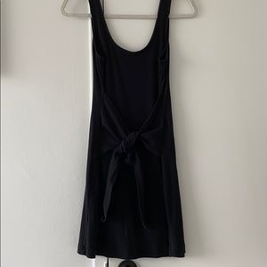 Black Aerie tie knit dress